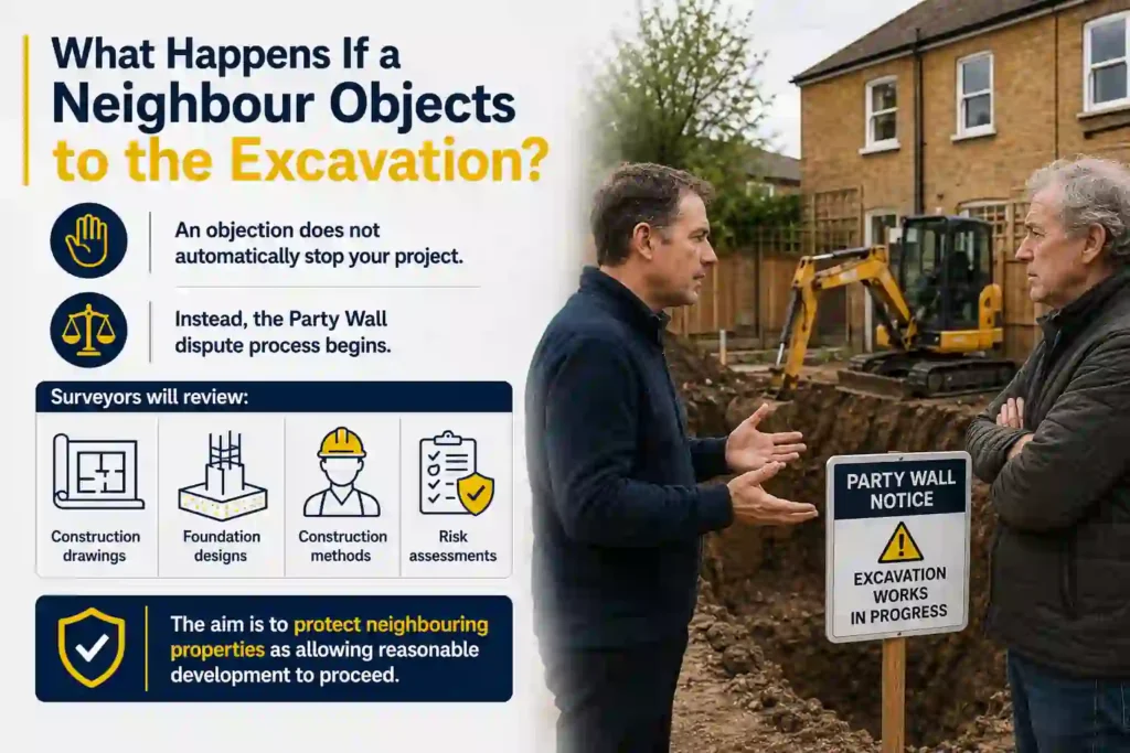 The Complete Guide to Section 6 Excavation Notices 3 What Happens If a Neighbour Objects to the Excavation Slough